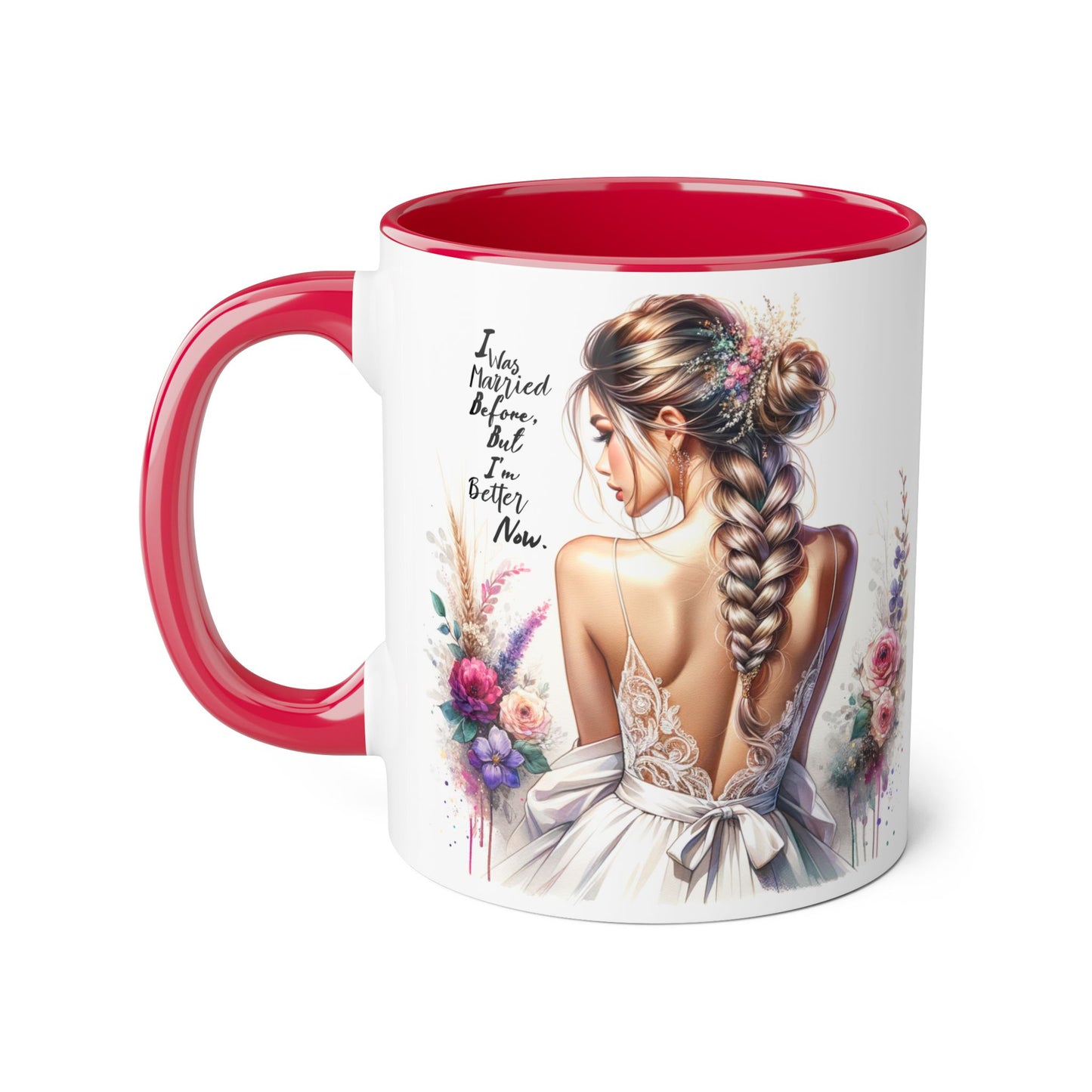 I Was Married Before But I'm Better Now Humoristic Chic Inspirational Accent Mugs, Motivational Gifts for Her, Flower Decor Coffee Cups, Unique Wedding or Bridal Shower Present, [...]