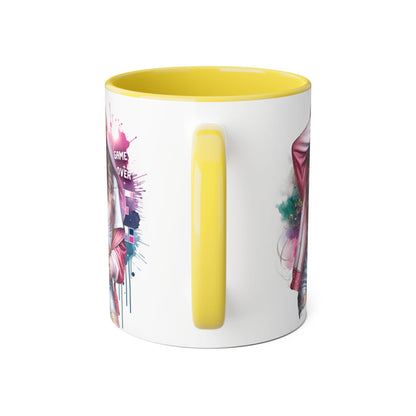 Chic Game Over Accent Mug - Stylish Coffee Cup for Gamers, Perfect Gift for Birthdays, Holidays, and Everyday Use
