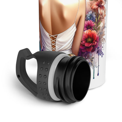 I Don't Make Mistakes, I Date Them Floral Bride Stainless Steel Water Bottle, Wedding Gift, Eco-Friendly Hydration, Bridal Party Favor, Floral Water Bottle