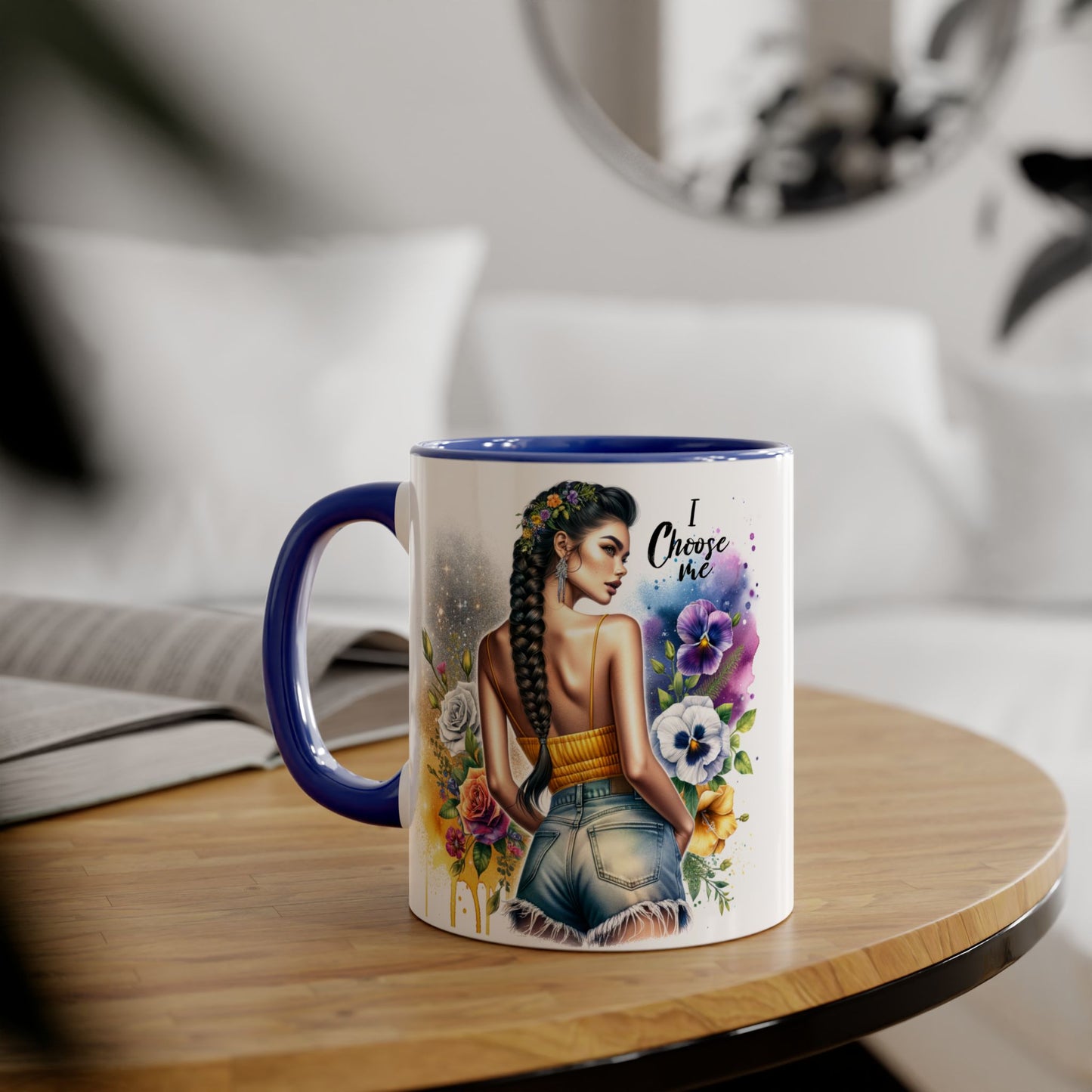 I Choose Me Empowering Accent Mugs, Coffee Cup for Self-Love, Inspirational Drinkware, Gifts for Her, Motivational Home Decor