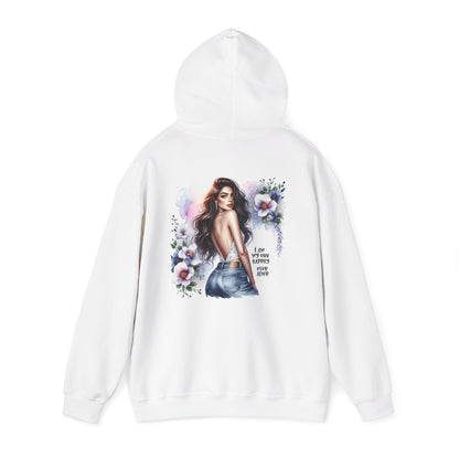 I Am My Own Happily Ever After Floral Graphic Hoodie with Inspiring Quote, Cozy Unisex Sweatshirt