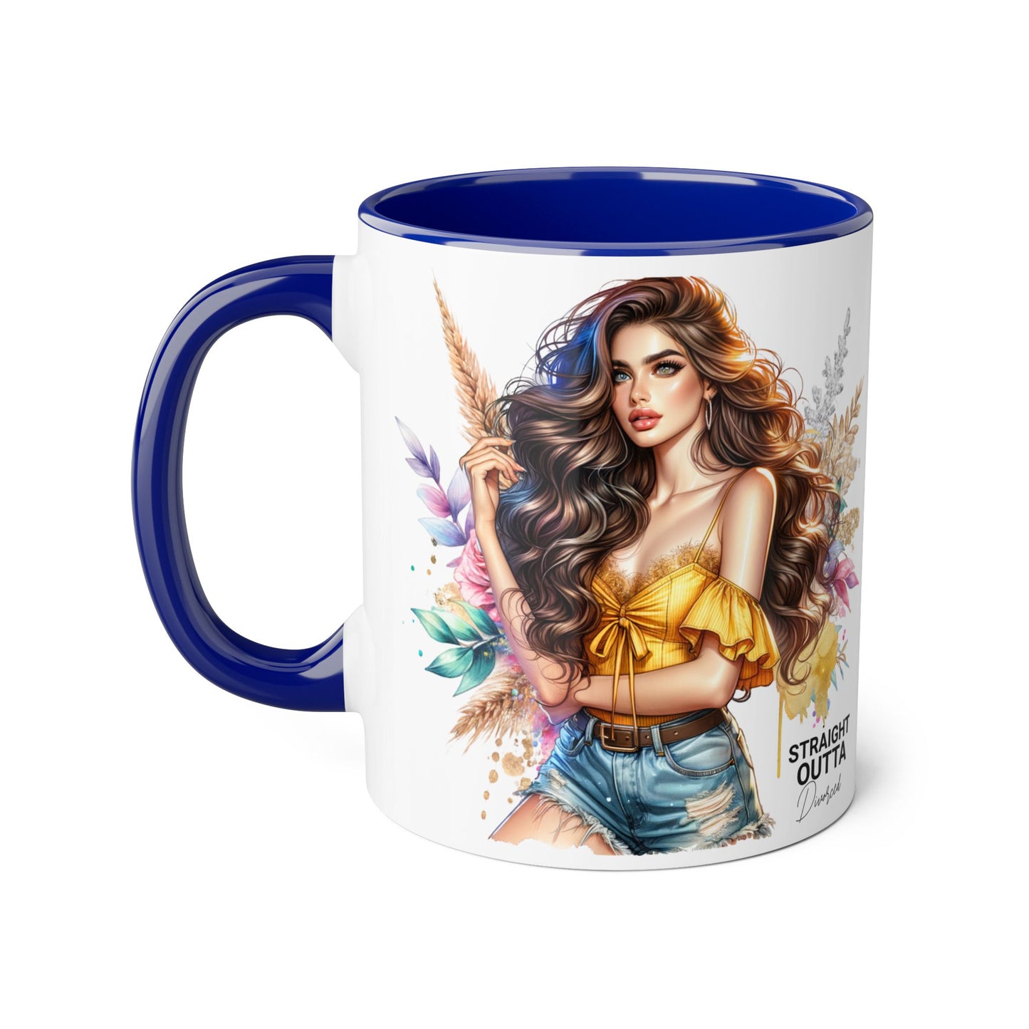 Straight Outta Divorced Humoristic Vibrant Accent Mug for Coffee Lovers, Perfect Gift for Birthdays, Anniversaries, or Home Decor