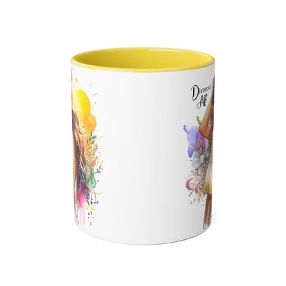 Dreamer Accent Mug, Inspirational Coffee Cup, Gift for Her, Fun Home Decor, Celebrate Your Dreams