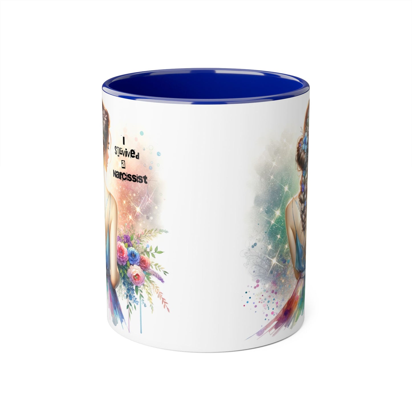 Beautiful Artistic Accent Mug - Unique Coffee Cup for Women, Gift for Her, Bohemian Style Drinkware, Perfect for Birthdays and Celebrations