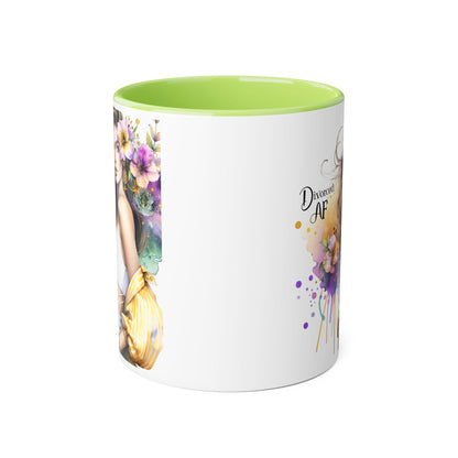 Chic Accent Coffee Mug - Stylish Floral Design, Perfect for Gift Giving, Motivational, Home Decor, Unique Drinkware
