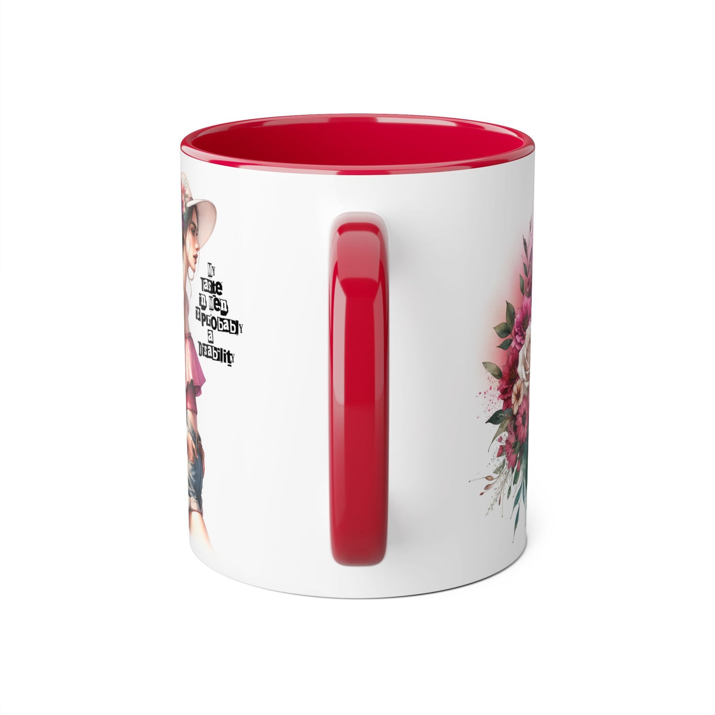 Funny Accent Mug - My Taste in Men is Probably a Disability Humor 11oz Cup