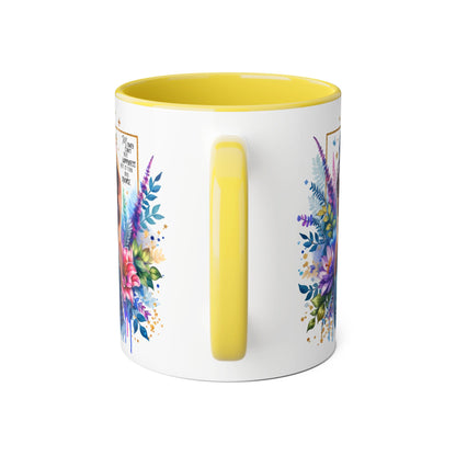 Money Can't Buy Happiness But It Can Buy Divorce Humoristic Floral Accent Mug, Vibrant Coffee Cup, Nature Lover Gift, Artistic Drinkware, Personalized Floral Mug, Mother's Day Tea Mug