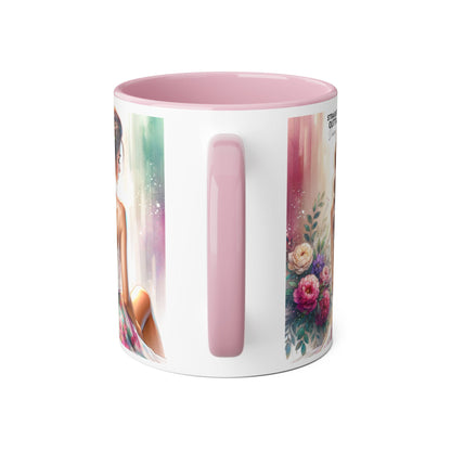 Straight Outta Divorced Humoristic Elegant Floral Accent Mug, Artistic Coffee Cup, Gift for Her, Home Decor, Tea Lover's Mug, Birthday Gift Idea, Wedding Favor