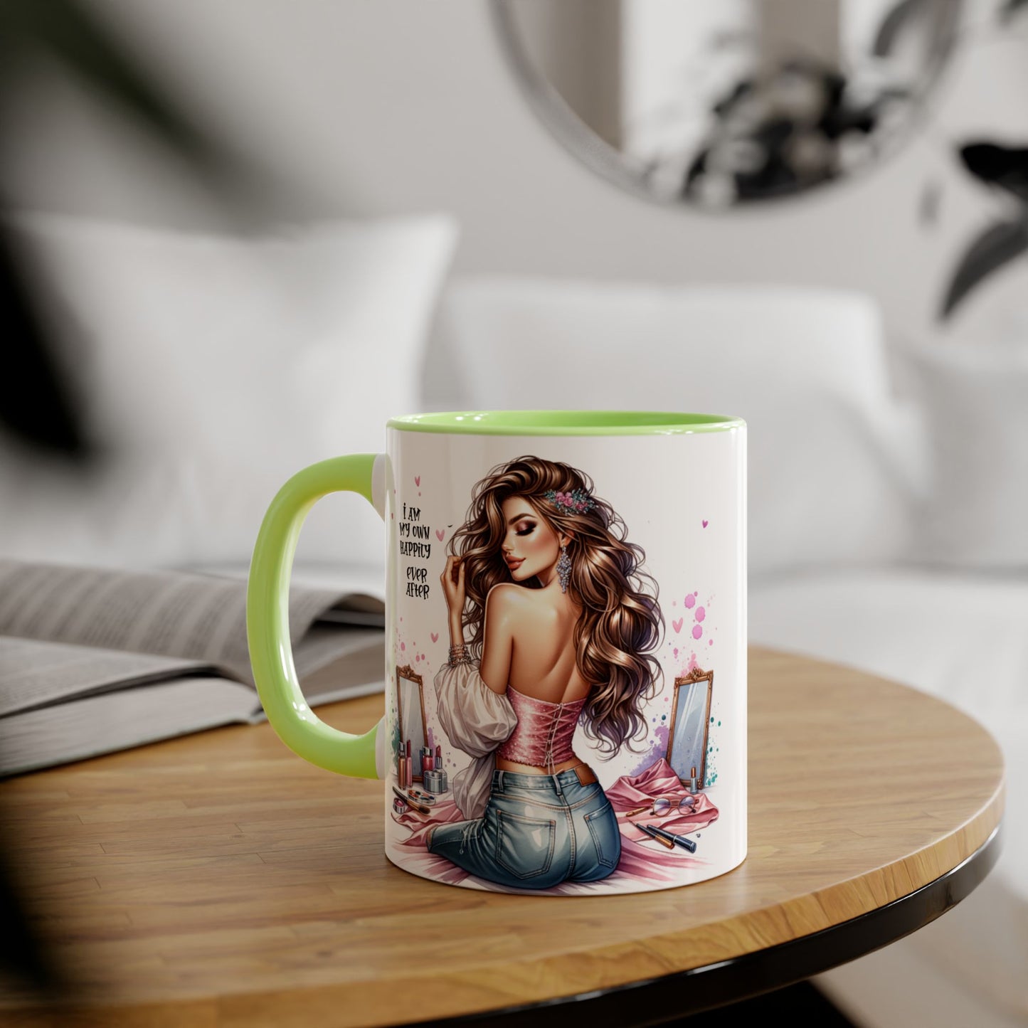 I Am My Own Happily Ever After Empowered Beauty Accent Mug - 11oz Inspirational Coffee Cup for Self-Love and Confidence