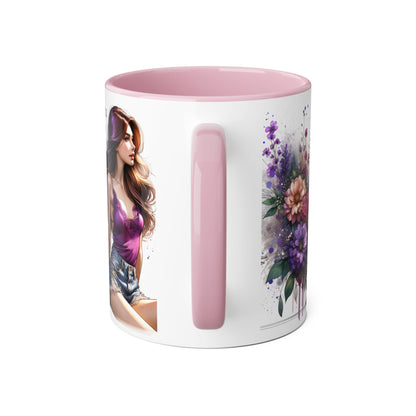 Yuck Fou Artistic Accent Mug - Vibrant Floral Design, Inspirational Gift, Coffee Lovers, Unique Home Decor, Perfect for Birthdays