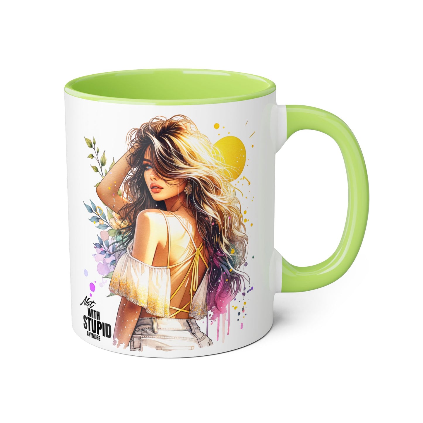 Mug - Not With Stupid Anymore Humoristic 11oz Accent Mug