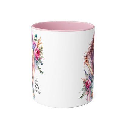 I Can Buy Myself Flowers Bohemian Floral Accent Mug, Inspirational Coffee Cup, Gift for Her, Home Decor, Flower Lover, Self-Care Reminder