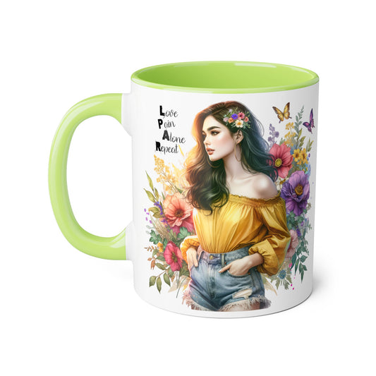 Whimsical Floral Accent Mug, Inspirational Gift for Friends, Nature Lovers, Home Décor, Coffee/Tea Mug, Unique Art