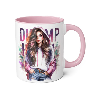 Colorful Dump Hair Mug | Trendy Coffee Cup, Unique Gift for Her, Inspirational Art, Fun Drinkware, Coffee Lovers