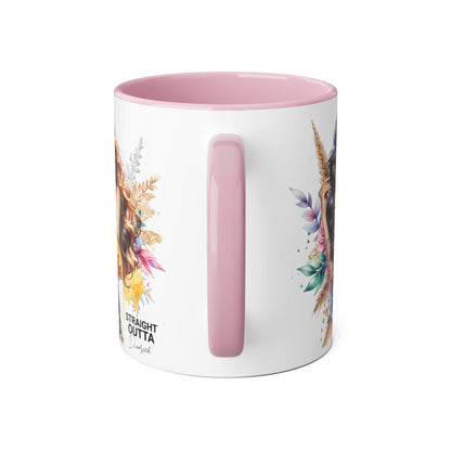 Straight Outta Divorced Humoristic Vibrant Accent Mug for Coffee Lovers, Perfect Gift for Birthdays, Anniversaries, or Home Decor