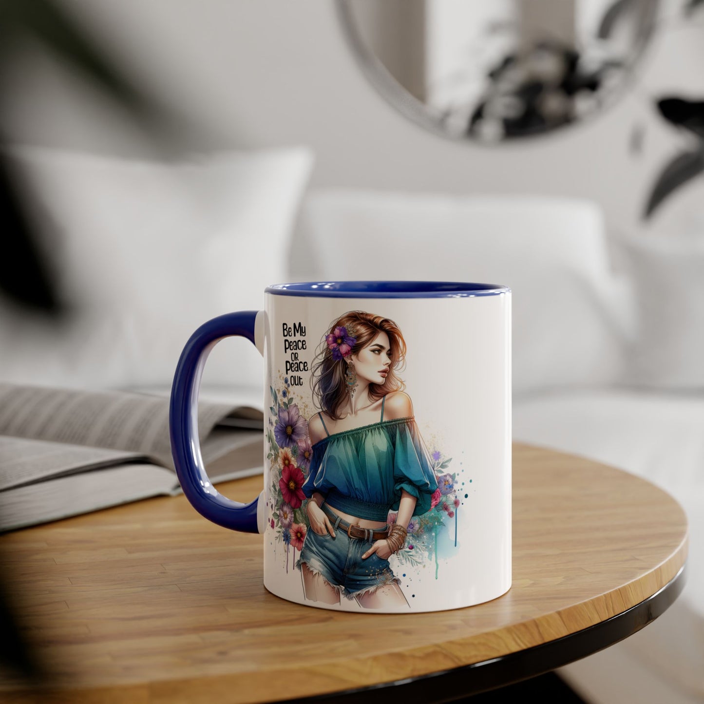 Be My Peace or Peace Out Accent 11oz Mug