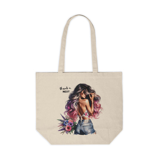 Thank U, Next Floral Art Tote Bag | Thank U Next Shopping Bag, Eco-Friendly Grocery Tote, Gift for Her, Everyday Carryall, Trendy Reusable Shopper