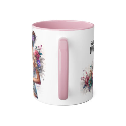 Floral Game Over Mug | Stylish Coffee Cup for Gamers | Unique Gift for Birthdays, Holidays, or Just Because, Tea Mug, Accent Mugs