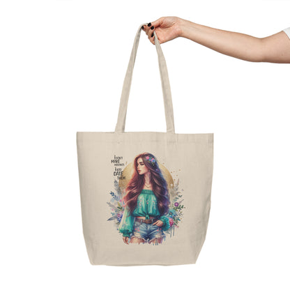 I Don`t Make Mistakes, I Just Date Them Stylish Canvas Shopping Tote with Inspirational Quote, Eco-Friendly Bag, Reusable Grocery Bag, Beach Tote, Boho Tote for Everyday Use