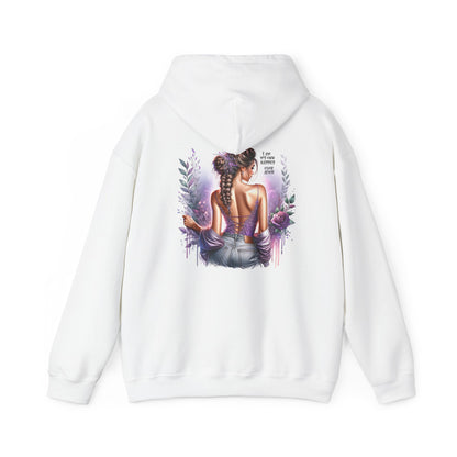 I Am My Own Happily Ever After Inspirational Art Hoodie - Unisex Heavy Blend™ Hooded Sweatshirt with Unique Floral Design