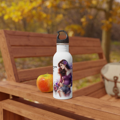 I'm Too Cute For My Ex  Stainless Steel Water Bottle for Her, Funny Gift for Friends, Eco-Friendly Sports Bottle, Floral Design, Hydration Accessory