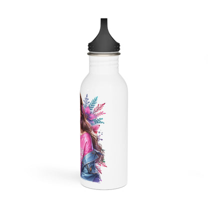 1-800-Boys-Lie Stylish Stainless Steel Water Bottle with Floral Design - Perfect for Hydration, Gym, Travel, Gifts, Fashion