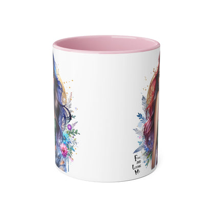 Bohemian Accent Mugs, Artistic Coffee Cup, Colorful Floral Mug, Gift for Her, Unique Art Collection, Cozy Vibe