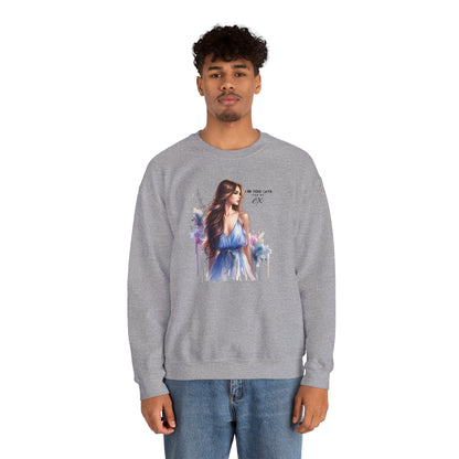 I'm Too Cute For My Ex Artistic Crewneck Sweatshirt - Feminine Fashion, Casual Wear, Cozy Gift, Unique Artwork, Everyday Comfort