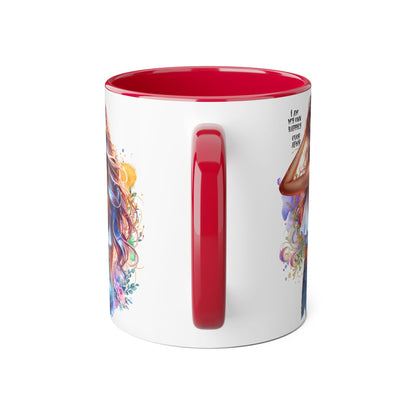 Colorful Inspirational Accent Mug - "I Am My Own Happily Ever After "