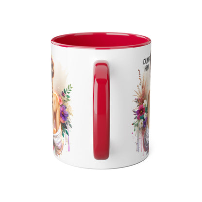 Elegant Floral Dump Him Mug | Inspirational Coffee Cup | Gift for Her, Birthday Present, Self-Care, Motivational Drinkware