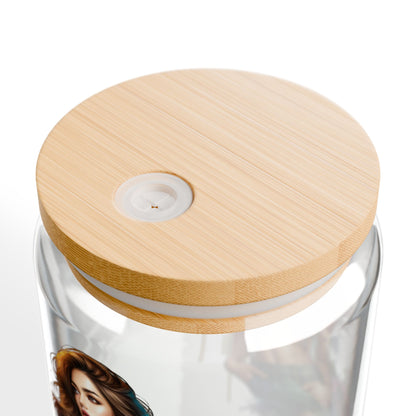 Lost You and Found Me Artistic Sipper Glass - 16oz, Ideal for Summer Parties, Unique Gift for Her, Floral Design Tumblers, Eco-Friendly Straw Glass