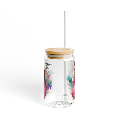 I'm Too Cute For My Ex Enchanting Floral Sipper Glass, Stylish Drinkware for Parties, Eco-Friendly, Personalized Gift, Perfect for Summer Celebrations