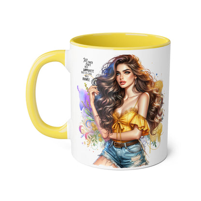 Money Can't Buy Happiness But It Can Buy Divorce Humoristic Empowering Accent Mug, Inspirational Coffee Cup, Artful Drinkware for Self-Care, Perfect Gift for Birthdays, Motivational Decor