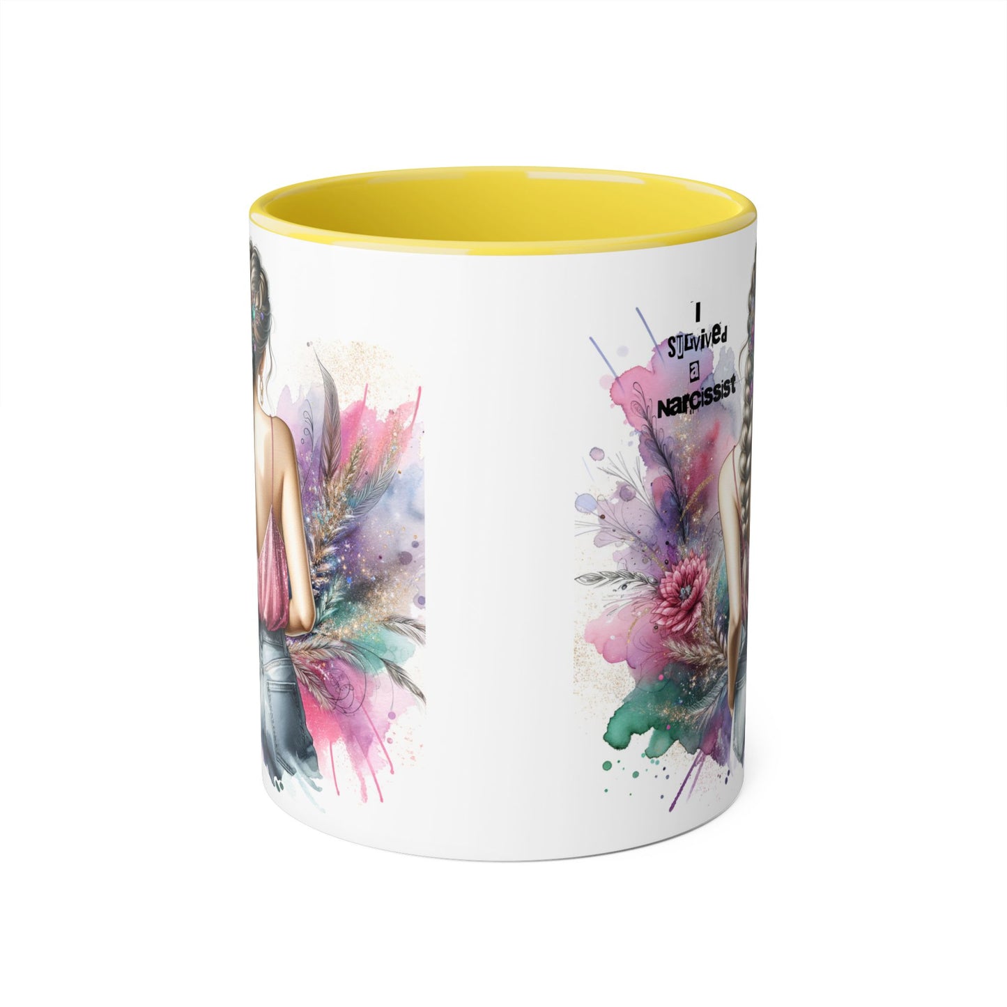 Artistic Narcissist Mug - 11oz Coffee Cup, Unique Gift, Inspirational Quote, Floral Design, Perfect for Friends & Family
