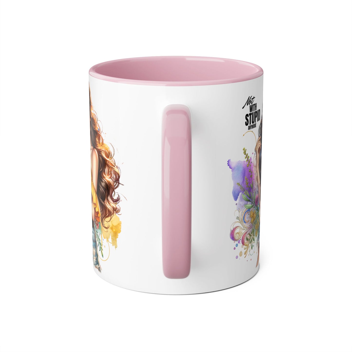 Not With Stupid Anymore Humoristic 11oz Accent Mug
