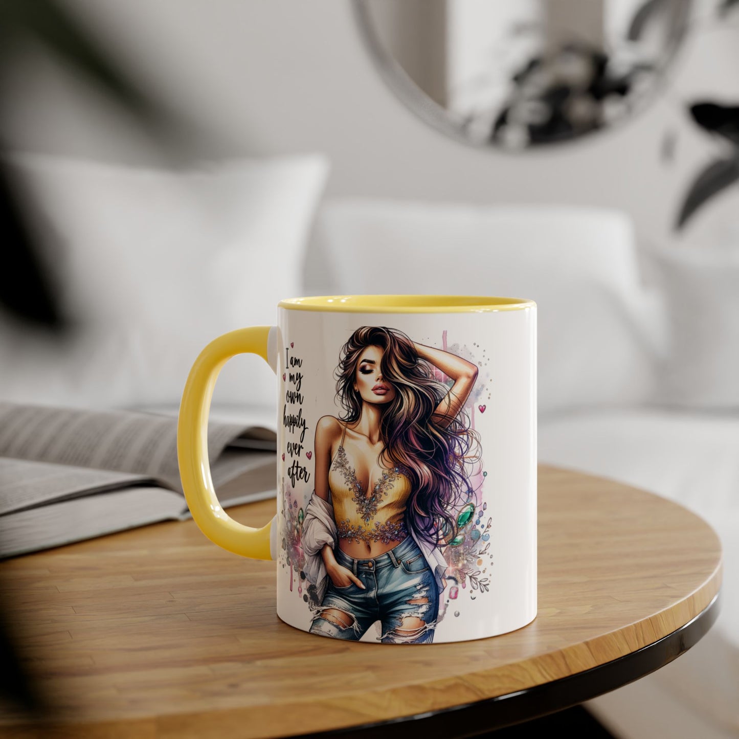 Inspirational Accent Mug - "I Am My Own Happily Ever After" 11oz Coffee Cup