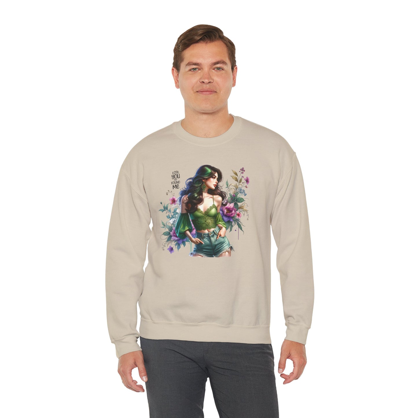 Lost You And Found Me Bohemian Floral Sweatshirt: Perfect for Cozy Days, Gift for Her, Casual Wear, Spring Fashion, Friendship Gift