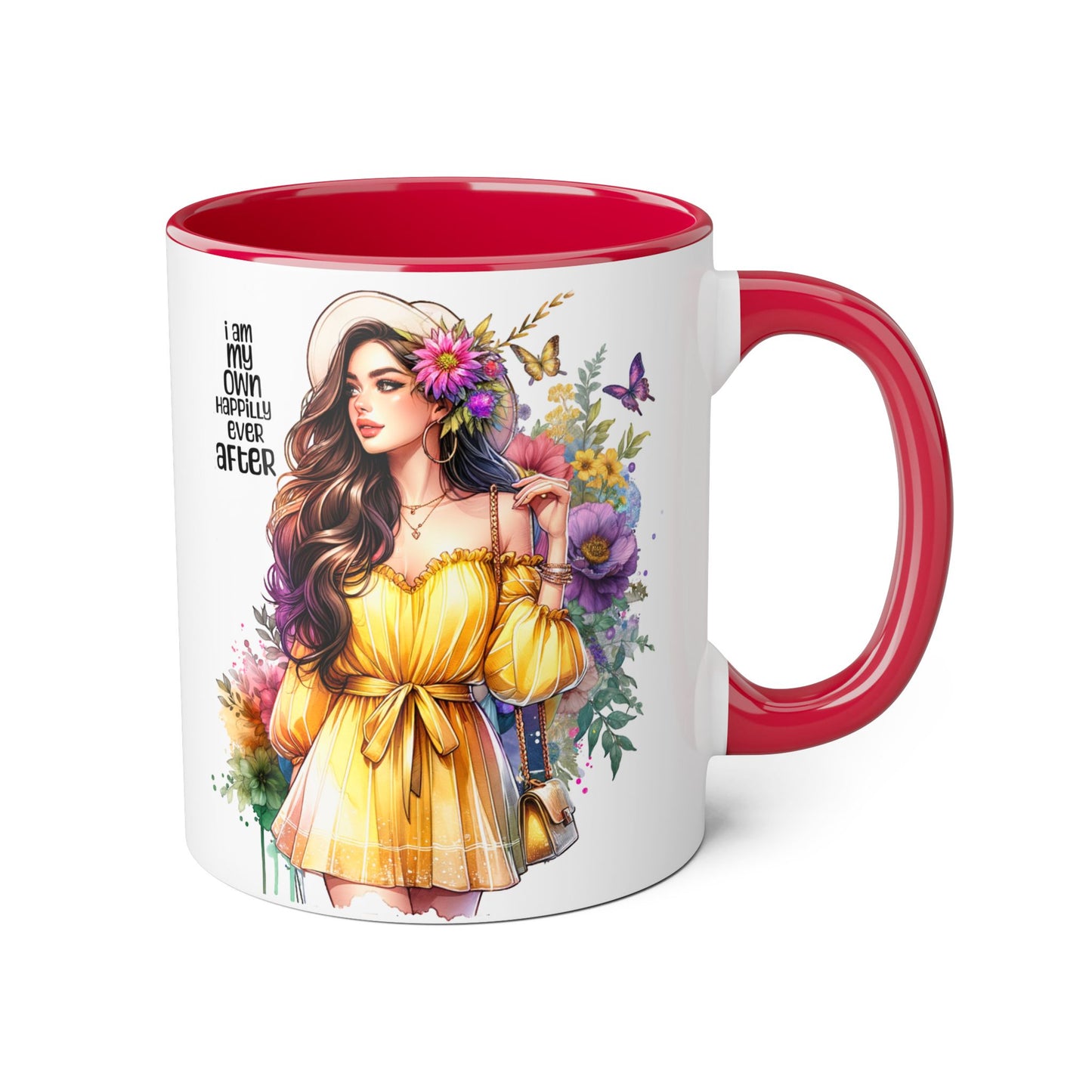 I Am My Own Happily Ever After Empowering Accent Mug: My Own Aesthetic Ever After, Unique Gift, Inspirational Coffee Cup, Artistic Drinkware, Home & Office Decor