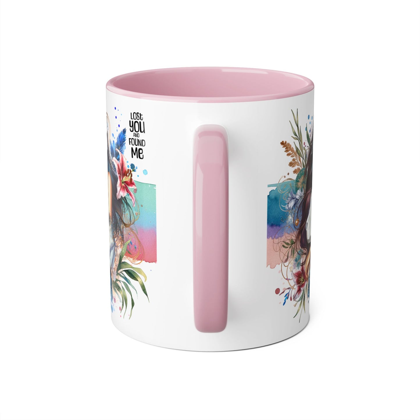 Lost You and Found Me Bohemian Accent Mug | Inspirational Gift for Her | Floral Coffee Cup | Unique Tea Mug | Art Lover's Drinkware