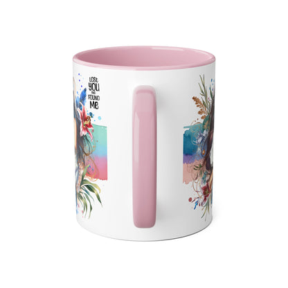 Lost You and Found Me Bohemian Accent Mug | Inspirational Gift for Her | Floral Coffee Cup | Unique Tea Mug | Art Lover's Drinkware
