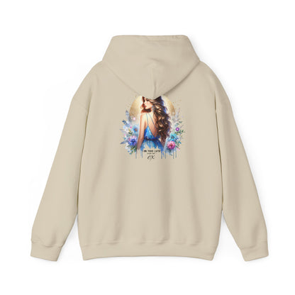 I'm Too Cute For My Ex Elegant Floral Art Hoodie - Perfect Comfort for Art Lovers, Cozy Streetwear, Symbol of Self-Expression, Gift for Friends, Stylish Layering