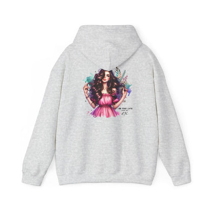 I'm Too Cute For My Ex Colorful Artistic Hooded Sweatshirt, Trendy Unisex Hoodie, Gift for Art Lovers, Cozy Fashion, Casual Streetwear