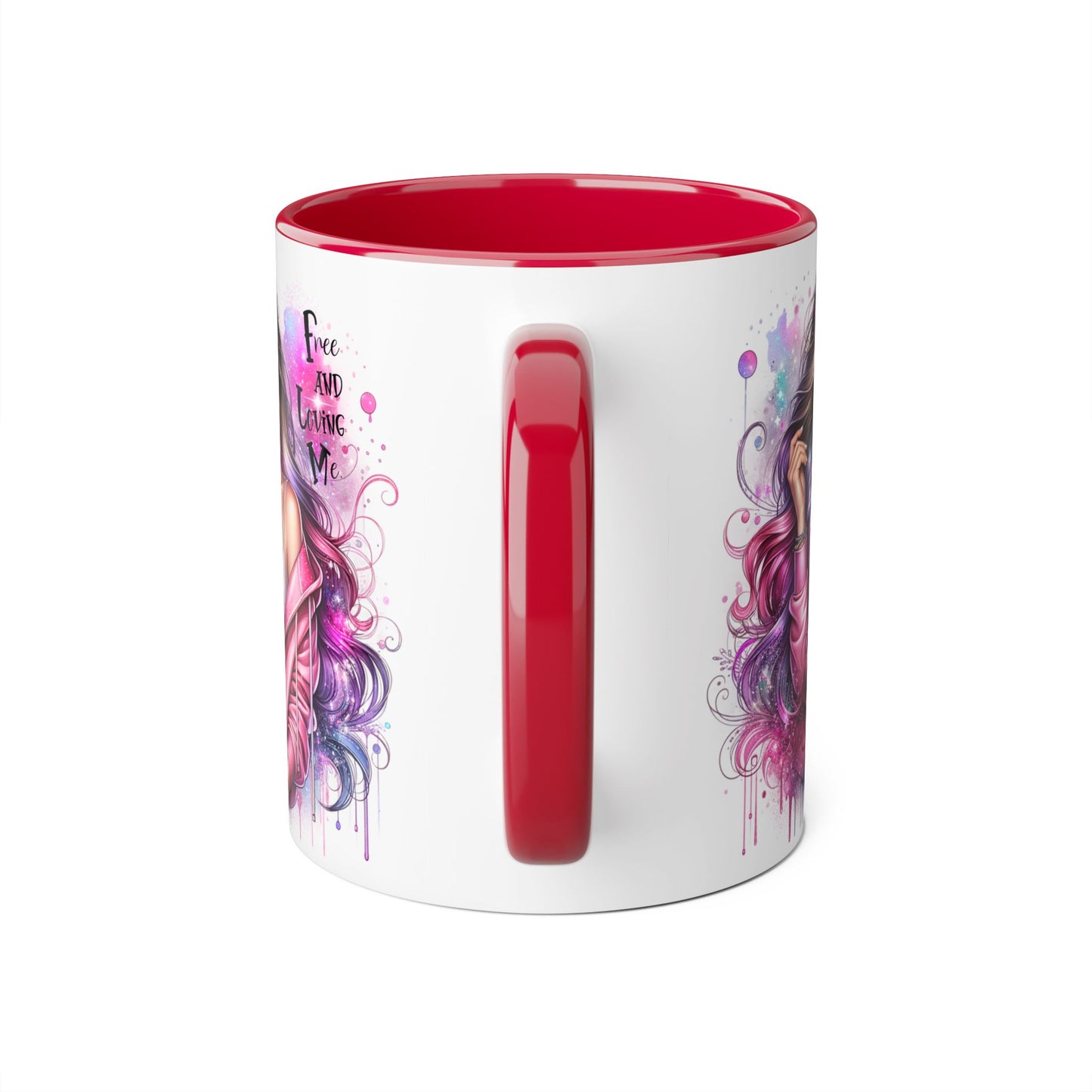 Colorful Motivational Accent Mug - "Free and Loving Me" - Self-Care Gift, Inspirational Drinkware, Artistic Coffee Cup, Unique Present, [...]