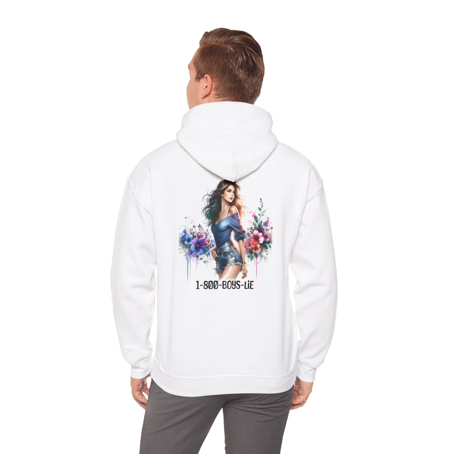 Sassy Floral Unisex Hoodie -1-800-Boys-Lie  - Trendy Streetwear, Casual Style, Perfect for Gifting, Spring Fashion, Cozy Layering