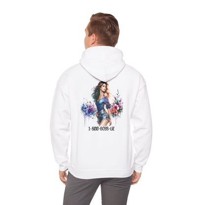 Sassy Floral Unisex Hoodie -1-800-Boys-Lie  - Trendy Streetwear, Casual Style, Perfect for Gifting, Spring Fashion, Cozy Layering