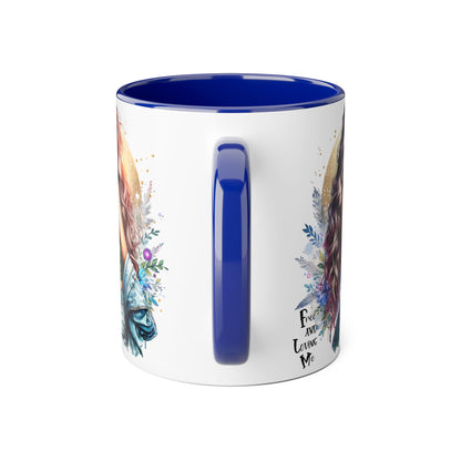 Artistic Accent Mug, Colorful Coffee Cup, Unique Gift for Her, Dreamy Floral Design, Ideal for Birthdays, Self-Care Moments