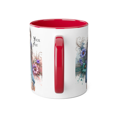 Artistic Accent Mug with ‘Yuck Fou’ Design for Trendy Sipping, Perfect Gift for Friends & Art Lovers, Ideal for Birthdays & Celebrations