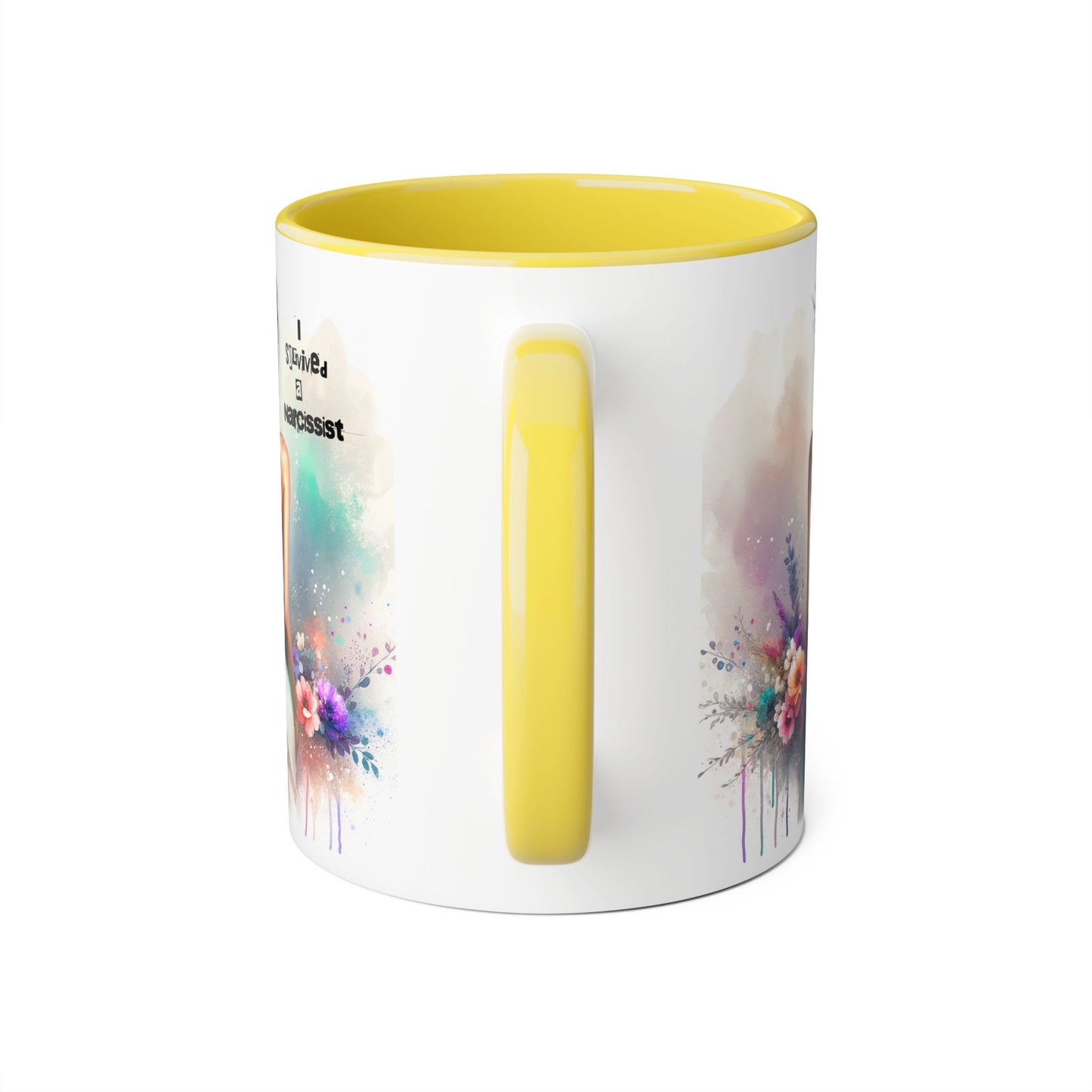 Chic Accent Mug, I Tried to be a Narcissist, Unique Gift, Floral Art, Coffee Lover, Home Decor, Inspiring Quote Mug