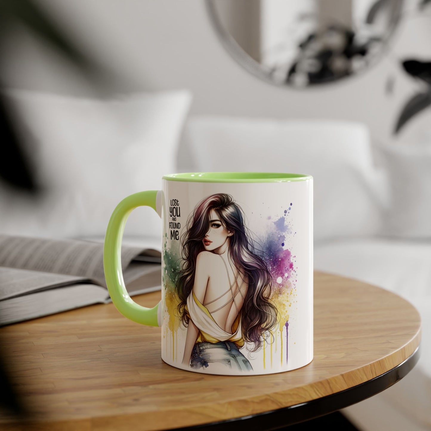 Lost You and Found Me Artistic Accent Mugs | Colorful Watercolor Portraits | Inspirational Coffee Cup | Perfect Gift for Coffee Lovers, Art Enthusiasts, [...]