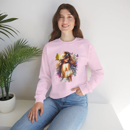 I Am My Own Happily Ever After  Chic Floral Art Crewneck Sweatshirt, Unisex Sweatshirt, Cozy Fashion, Gift for Her, Spring Style, Art Sweater